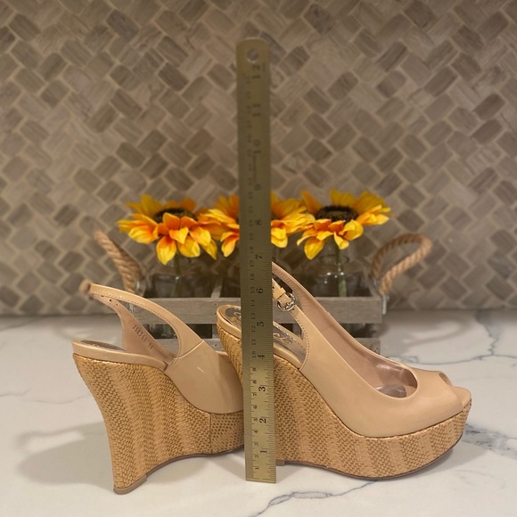 Gucci Patent Leather Slingback Platform Espadrille Wedge Sandal - Picture 7 of 8